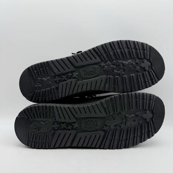 Hey Dude Mens Wallly Stretch Shoes US 15 Wide EU 48 Black Canvas Slip On NIB main image 5